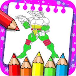 Color the super turtle legend ninja