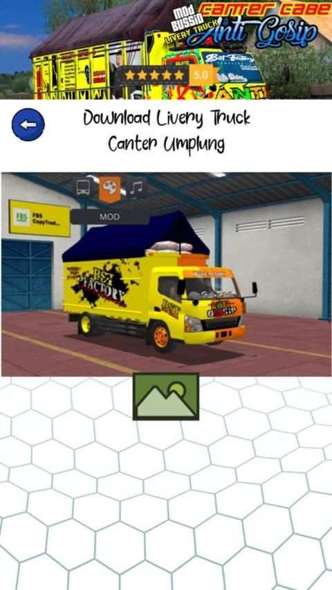 Mod Bussid Livery Truck Canter Anti Gosip स्क्रीनशॉट 3