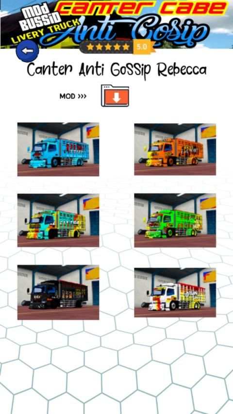 Mod Bussid Livery Truck Canter Anti Gosip स्क्रीनशॉट 2