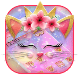 ikon Glitter Flower Cat Theme