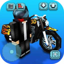 Motorcycle Racing Craft: Moto Games & Building 3D