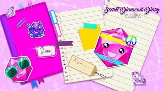 Secret Diamond Diary with Lock स्क्रीनशॉट 1