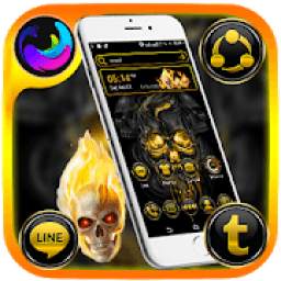 Gold Skull Launcher Theme