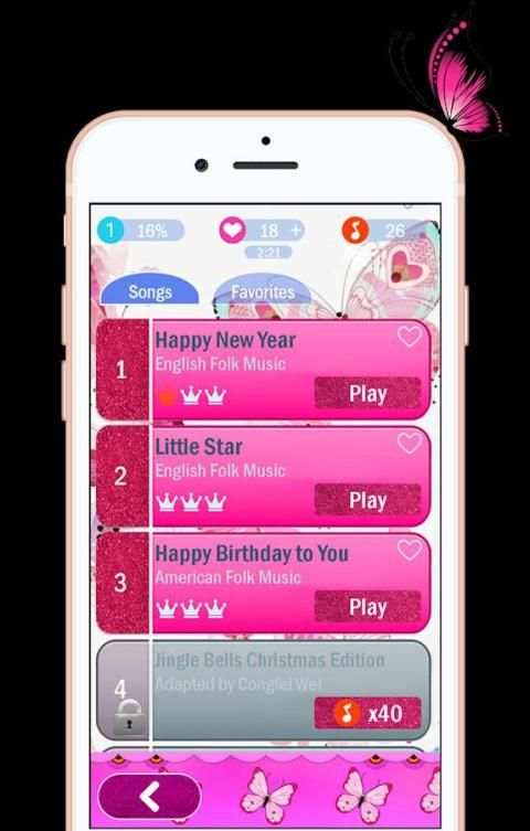 Mariposa Piano Tiles 2018 screenshot 1