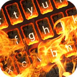 Burning Flaming Fire HD Animated Keyboard Theme
