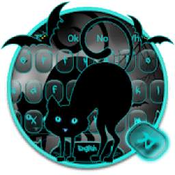 Blue Dark Eye Cat Keyboard 10001002