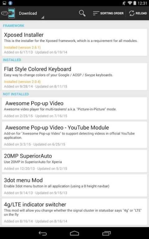 Xposed Installer screenshot 1