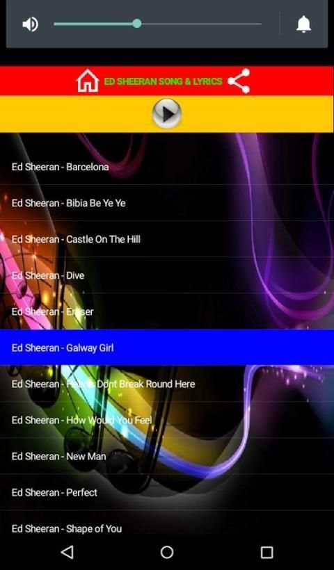 Ed Sheeran music with lyrics screenshot 6