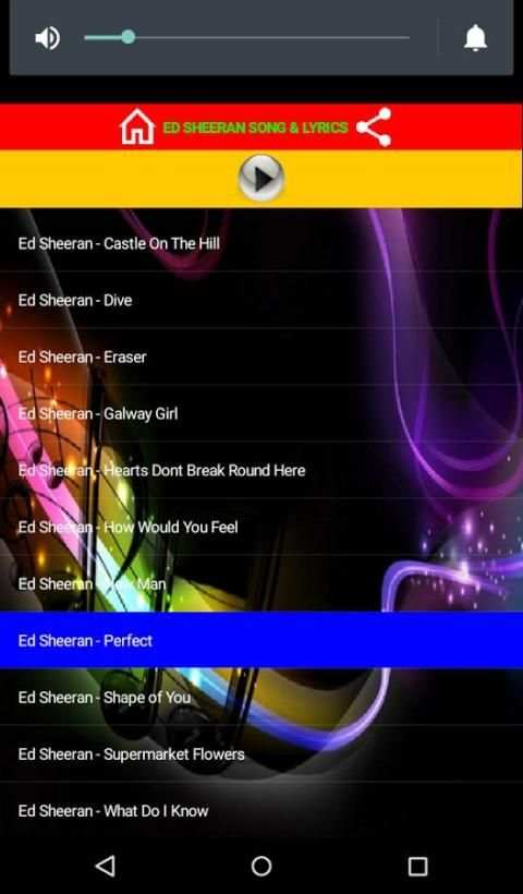 Ed Sheeran music with lyrics screenshot 4