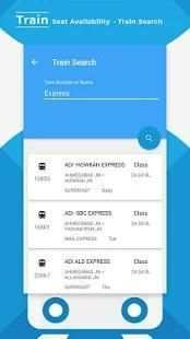 Train Seat Status Info >> Indian Rail Train Info screenshot 3