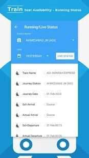 Train Seat Status Info >> Indian Rail Train Info screenshot 2