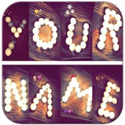 Write your name with different shapes-Candles font