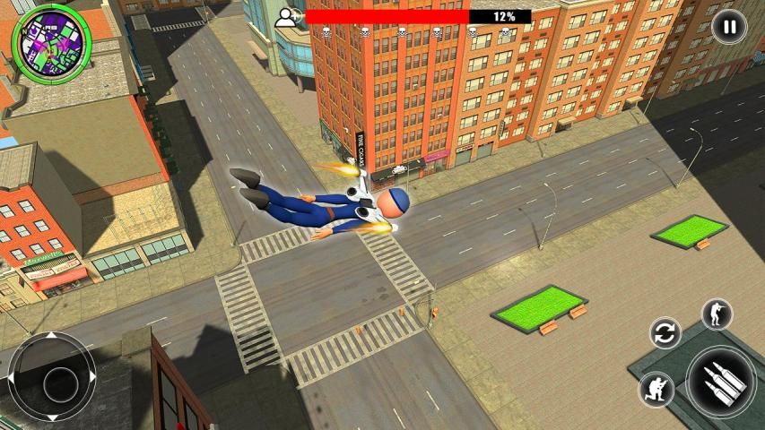 Police Stickman Hero-Jetpack Miami Crime Simulator screenshot 9