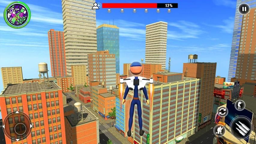 Police Stickman Hero-Jetpack Miami Crime Simulator screenshot 11