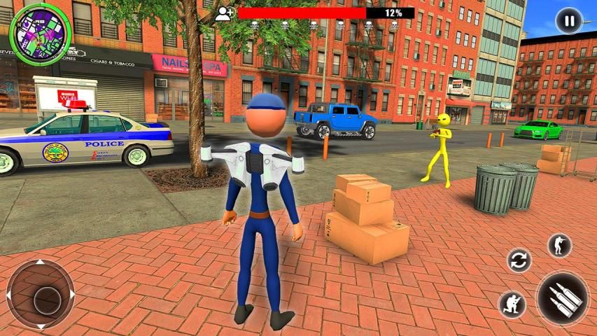 Police Stickman Hero-Jetpack Miami Crime Simulator screenshot 10