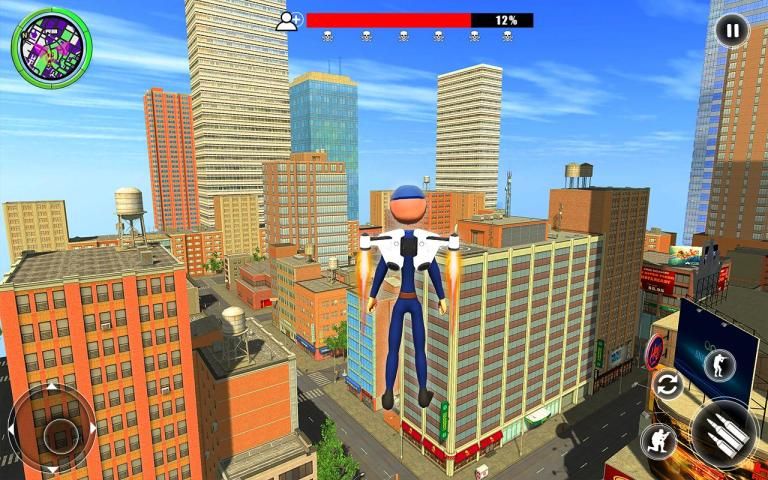 Police Stickman Hero-Jetpack Miami Crime Simulator screenshot 7