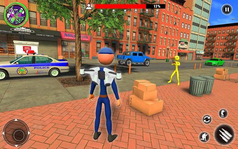 Police Stickman Hero-Jetpack Miami Crime Simulator screenshot 6