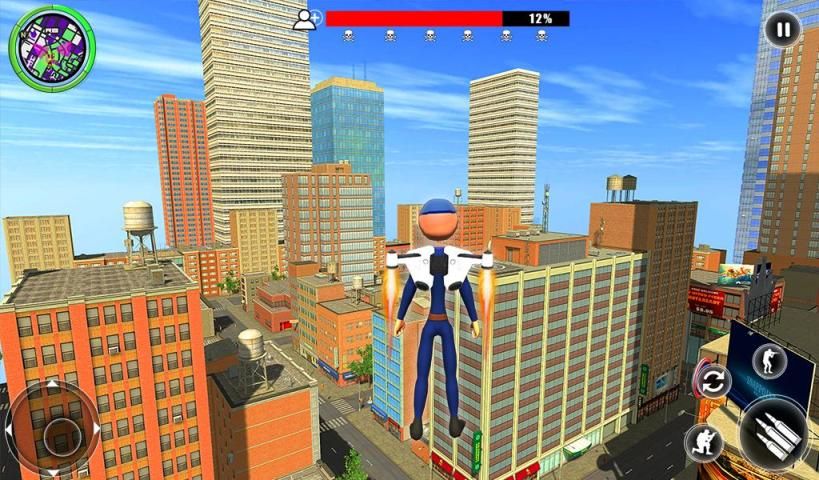 Police Stickman Hero-Jetpack Miami Crime Simulator screenshot 3