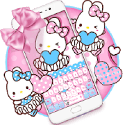 ikon Pink Cute Rabbit Keyboard