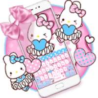 Pink Cute Rabbit Keyboard