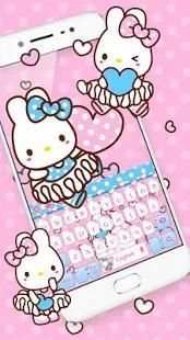 Pink Cute Rabbit Keyboard screenshot 3