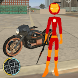 ikon Amazing Iron Stickman Rope Hero Neon Gangstar Hero