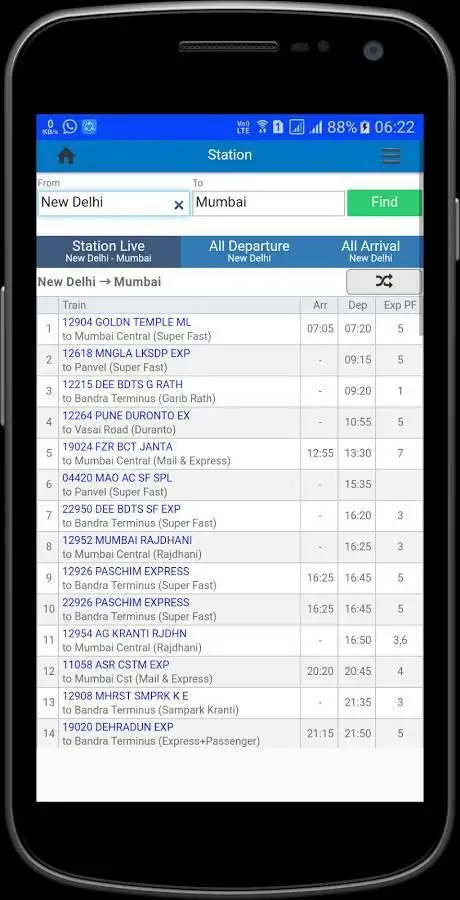 SpotUrTrain : Live Train Status IRCTC PNR status screenshot 2
