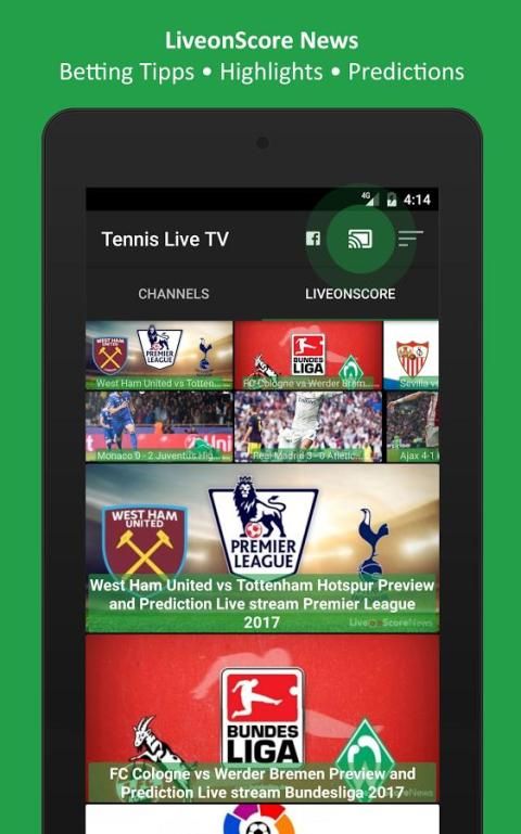 Tennis live store stream mobile