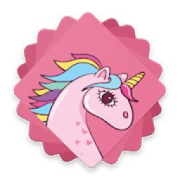 ikon Unicorn Photo Editor - Kawaii Stickers