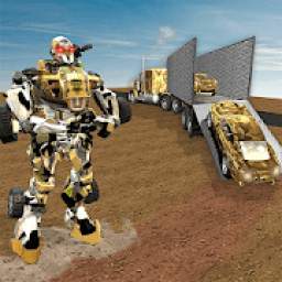 US Army Robot Transport Truck Driving Games