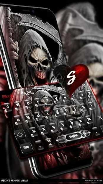Death Devil Blood Skull Keyboard Theme screenshot 2