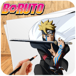 How to draw Boruto icon