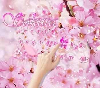 Sakura bunga keyboard tema screenshot 1