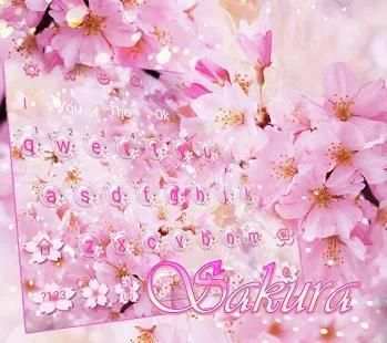 Sakura bunga keyboard tema screenshot 3