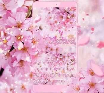Sakura bunga keyboard tema screenshot 2