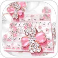 Glittering Diamond Flower Keyboard