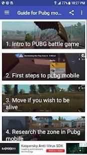 Guide for Pubg mobile new 2018 screenshot 3