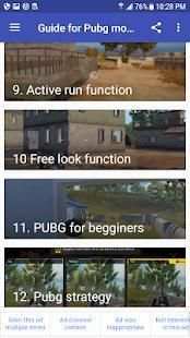 Guide for Pubg mobile new 2018 screenshot 1