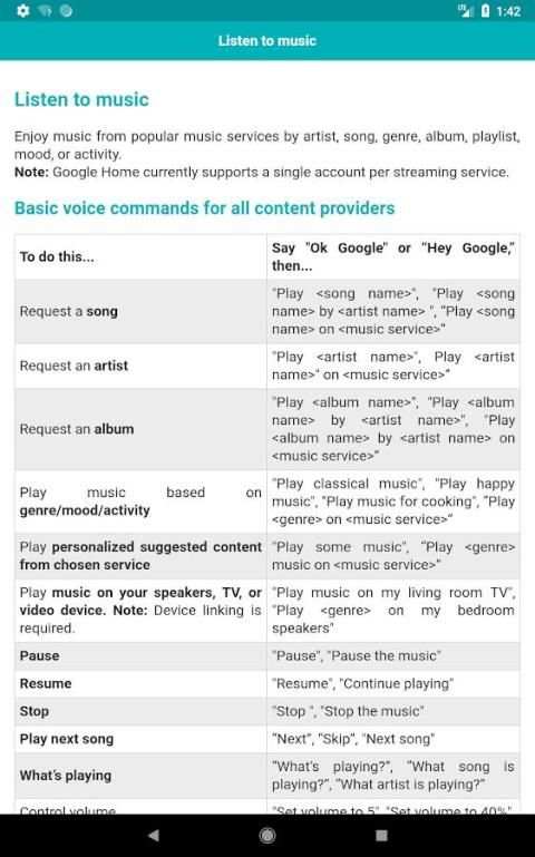 User Guide for Google Home Mini screenshot 1