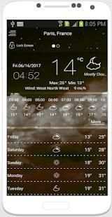 Weather Offline & Clock Widget 2018 screenshot 1