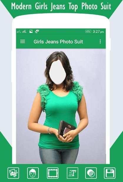 Girls Jeans Photo Suit स्क्रीनशॉट 4