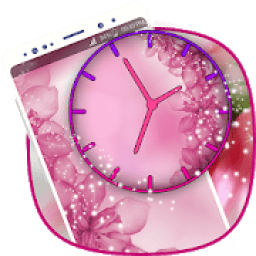 ikon Flowers Analog Clock Live Wallpaper