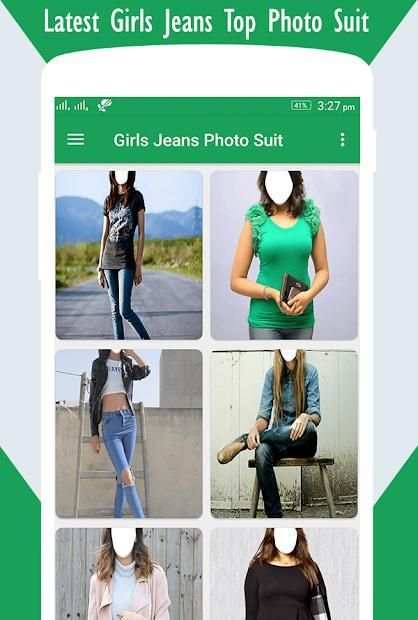 Girls Jeans Photo Suit स्क्रीनशॉट 5