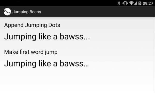 JumpingBeans demo screenshot 1
