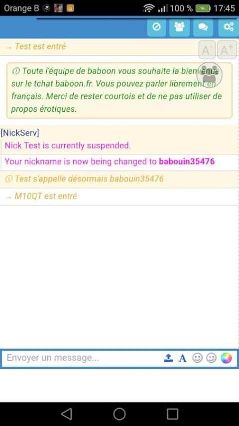Tchatche Baboon screenshot 2