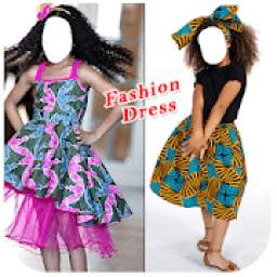 Fashion Dresses Girls Kids Photo Montage