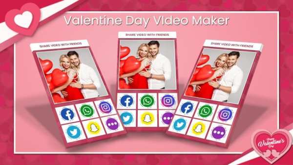 Valentine Video Maker With Music स्क्रीनशॉट 1