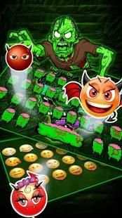 Green Zombie Skull Graffiti Keyboard Theme screenshot 1