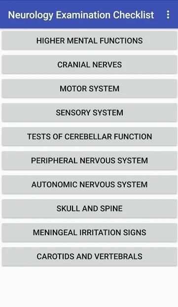 Neurology Examination Checklist screenshot 3