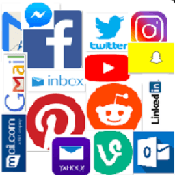 Popular Social media and Emails आइकन